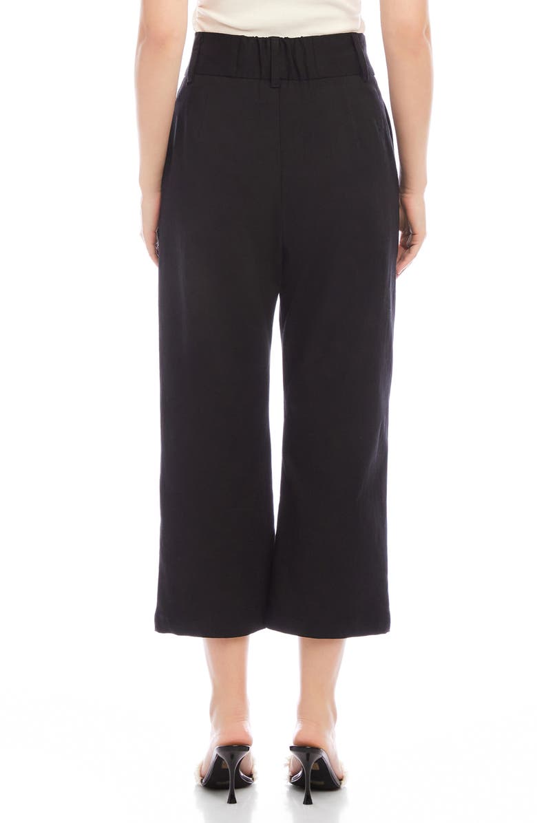 FIFTEEN TWENTY Sadie High Waist Wide Leg Crop Pants, Alternate, color, Black