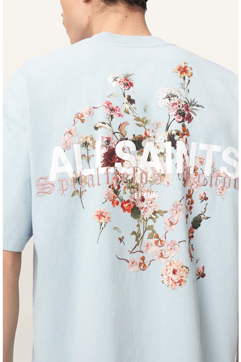 Valen Oversize Floral Logo Graphic T-Shirt, Alternate, color, KENTUCKY BLUE