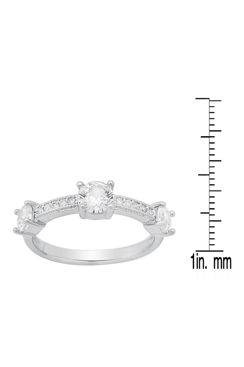 Simulated Diamond Heart Pavé Ring, Alternate, color, SILVER