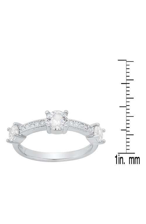 Hmy Jewelry Simulated Diamond Heart Pavé Ring In White