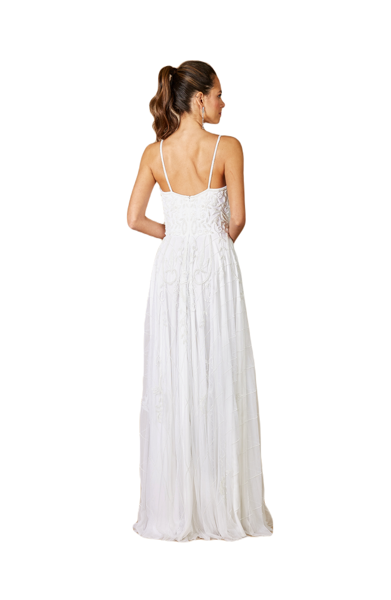 LARA New York Ginny Sweetheart Beaded Wedding Dress, Alternate, color, Ivory