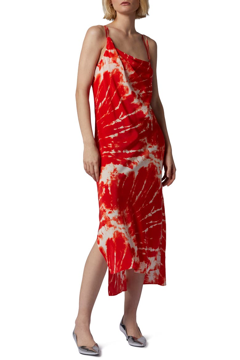 Silvana Print Silk Slipdress, Main, color, FIERY RED MULTI