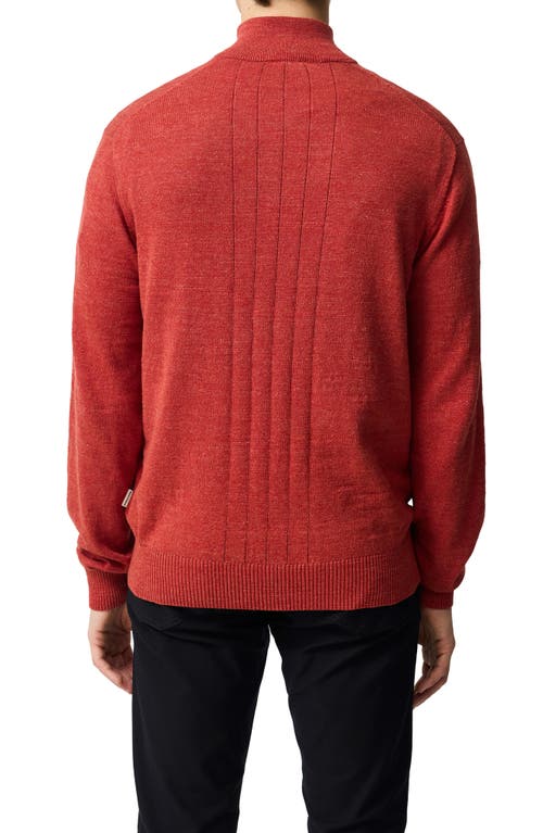 Rodd & Gunn Fortrose Cotton Quarter Zip Sweater In Brown