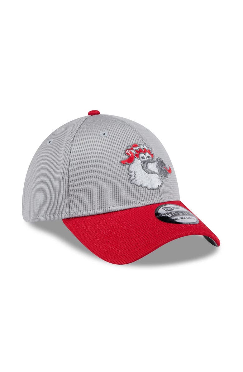 New Era Men's New Era  Gray/Red Philadelphia Phillies 2025 Batting Practice 39THIRTY Flex Hat, Alternate, color, 