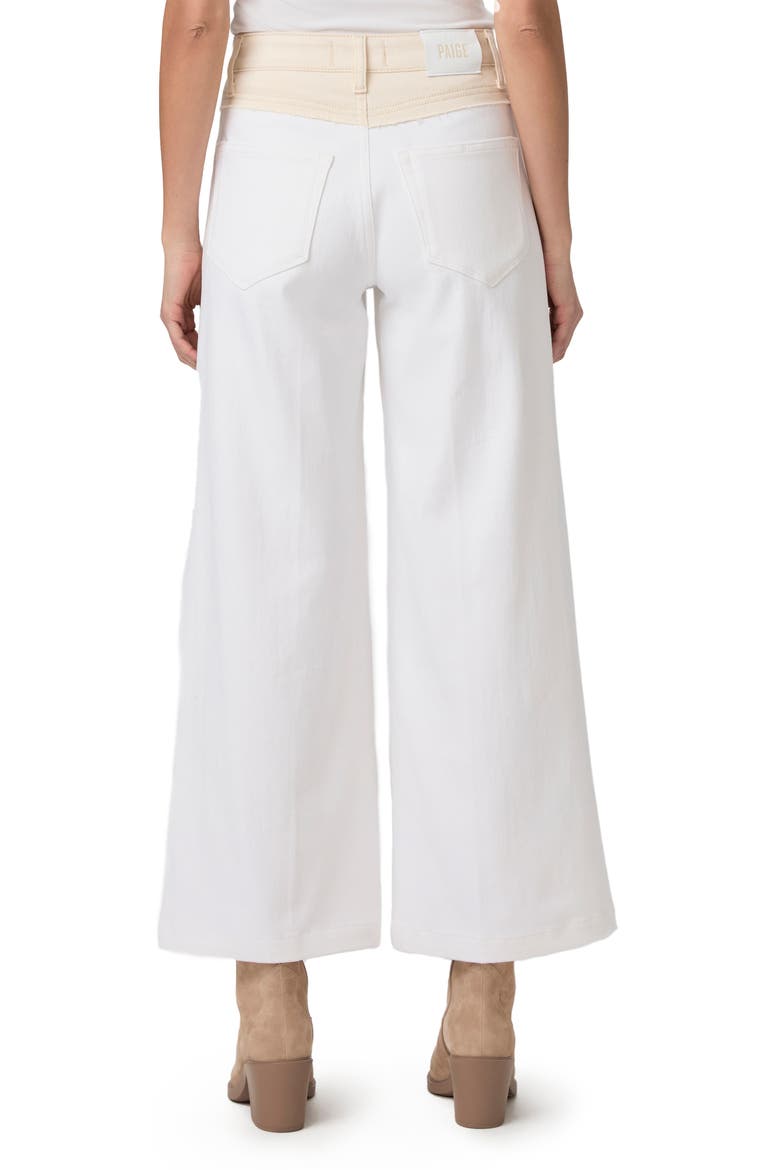 Harper V-Yoke High Waist Ankle Wide Leg Jeans, Alternate, color, CREAM/ WHITE DISTRESSED