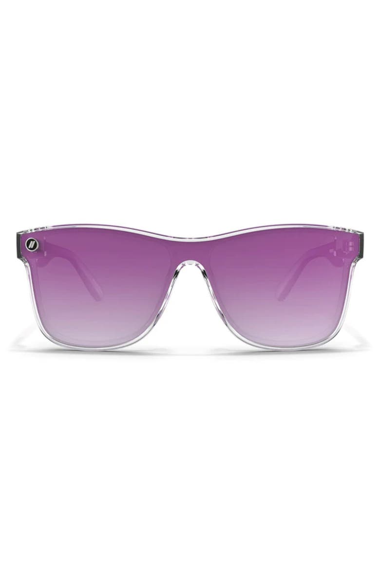 Blenders Eyewear Millenia X2 99mm Polarized Square Sunglasses, Main, color, Berry Loud