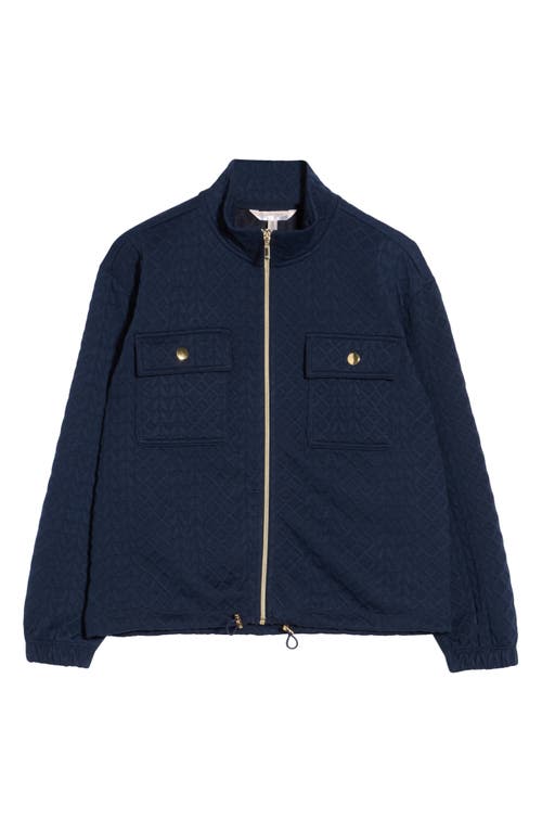 Nanette Lepore Play Quilted Knit Jacket In Blue