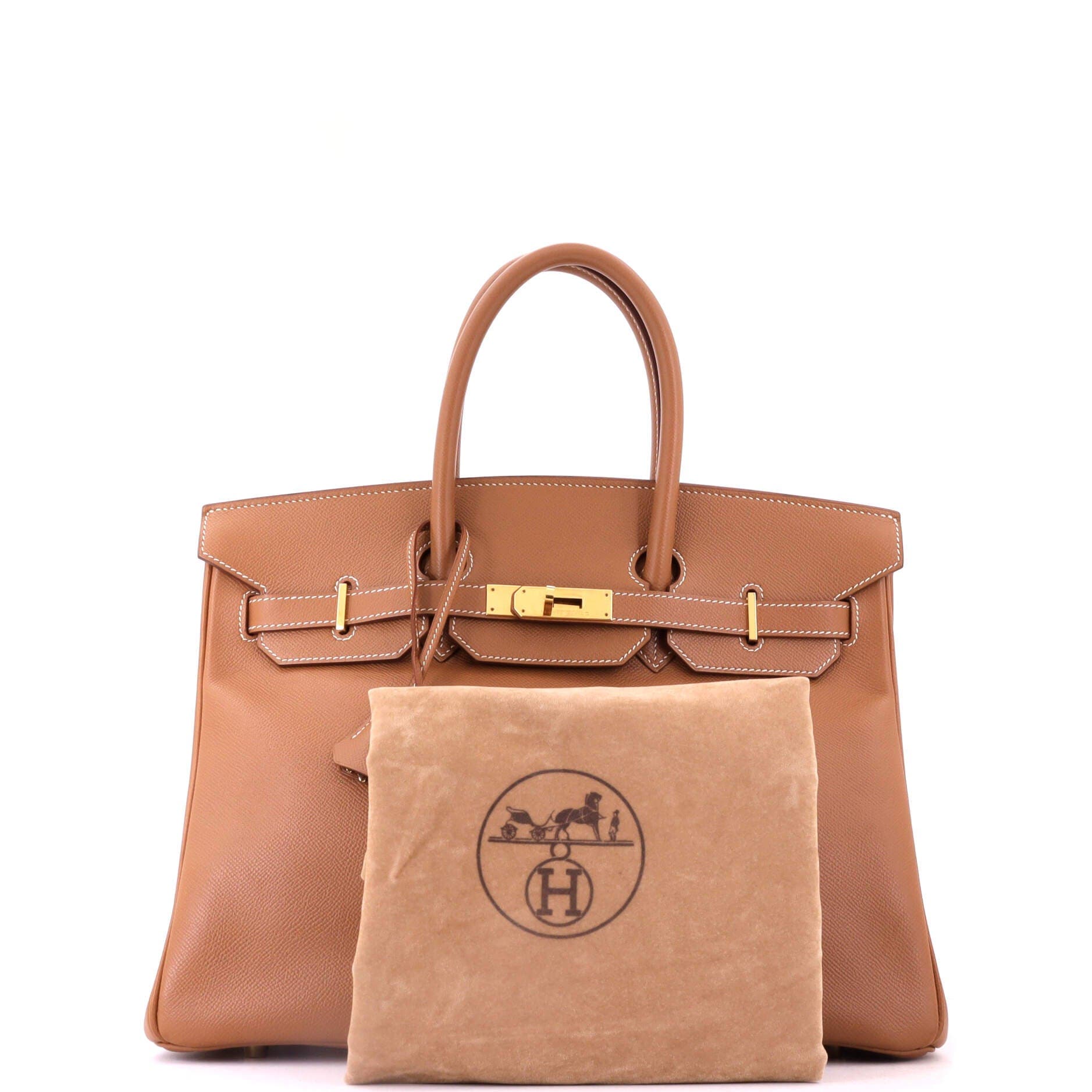 Birkin Handbag Brown Courchevel with Gold Hardware 35, Alternate, color, Metallic Gold