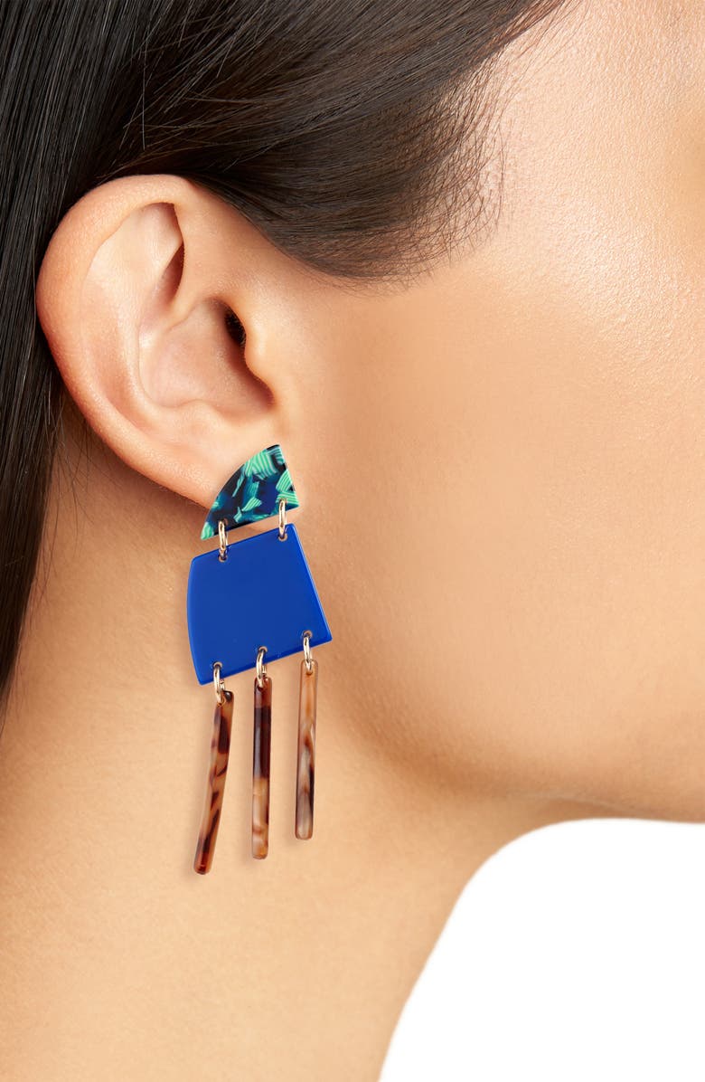 Lele Sadoughi Memphis Fringe Drop Earrings, Alternate, color, 