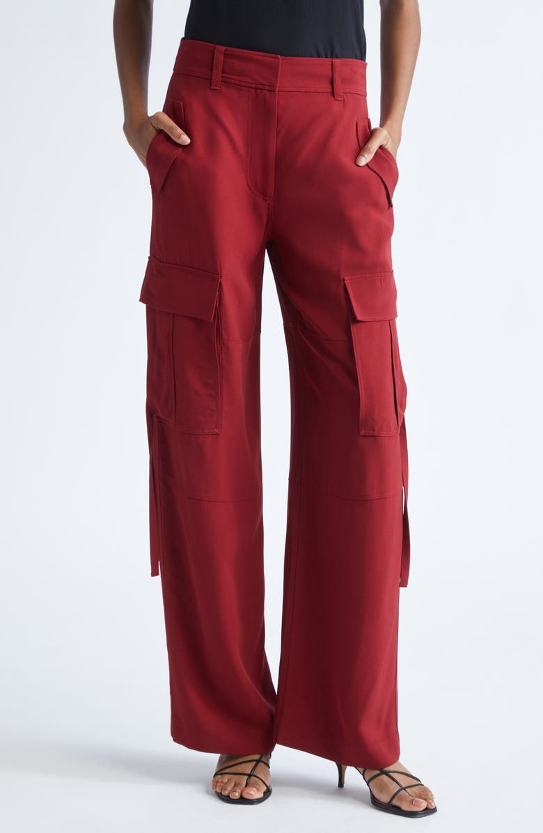 Ulla Johnson Pax Cargo Wide Leg Pants, Main, color, Dahlia