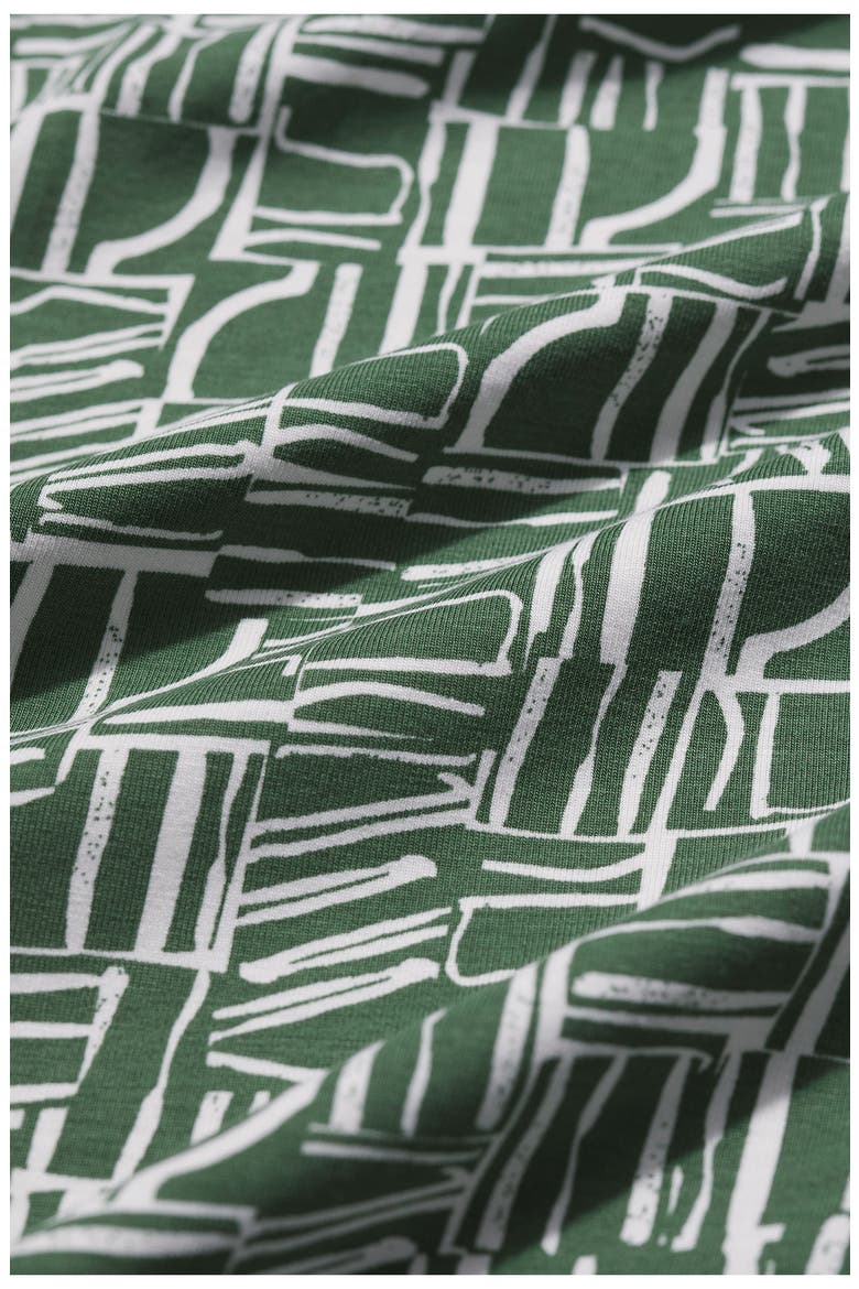 Veronica Abstract Print Stretch Organic Cotton Midi Dress, Alternate, color, WALL LINES TREETOP