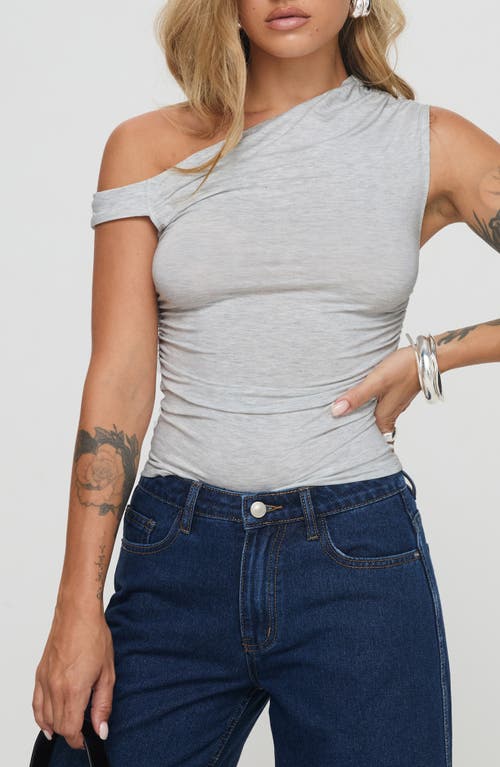Princess Polly Beller One-shoulder Top In Gray