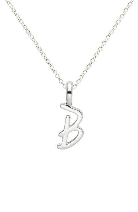 Script Initial Charm Necklace