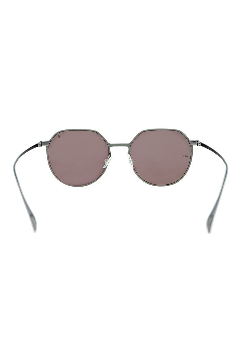 53mm Round Sunglasses, Alternate, color, GREY/ MATTE GUN