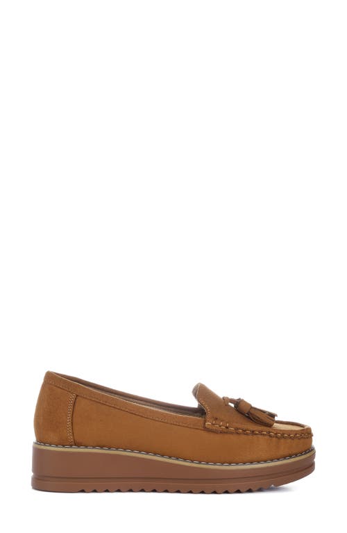 London Rag Daiki Platform Tassel Loafer In Tan