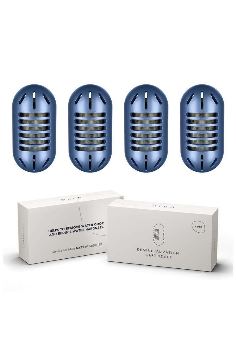 Water Demineralization Cartridges - 4-Pack for Ultrasonic Humidifiers, Main, color, White