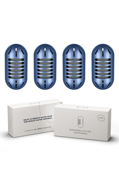 Water Demineralization Cartridges - 4-Pack for Ultrasonic Humidifiers