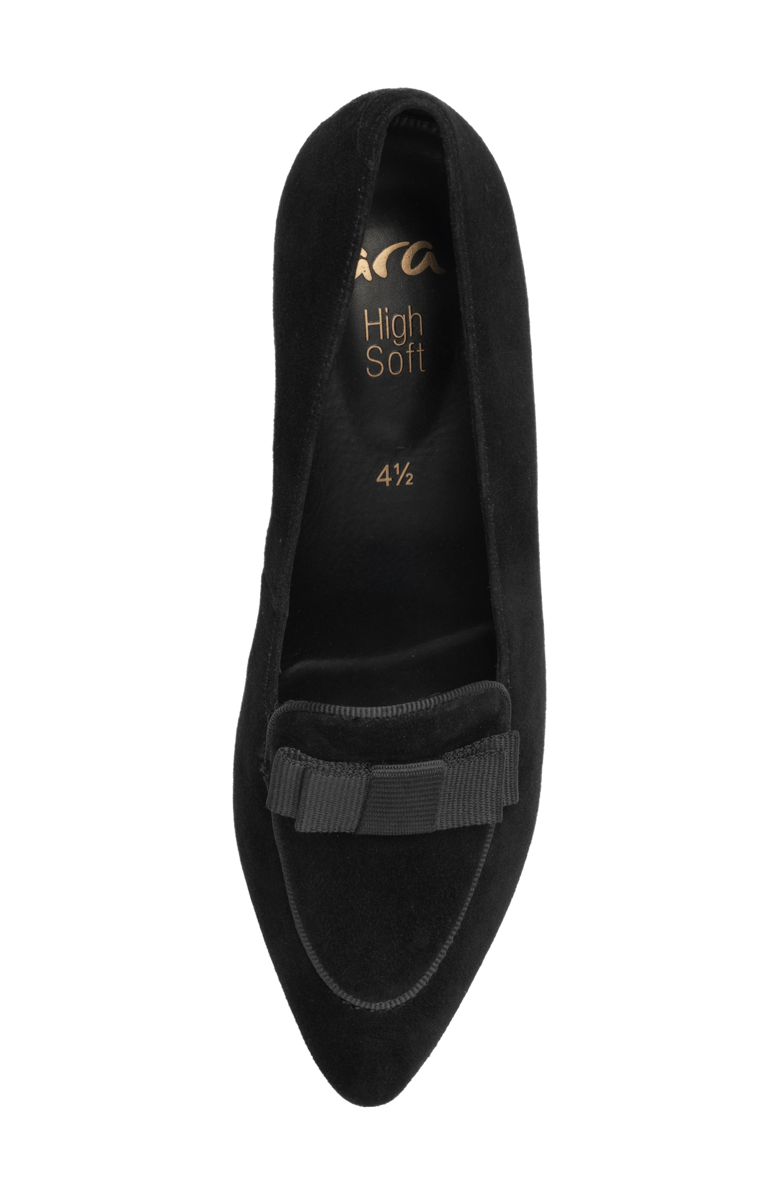 Azalea Pointed Toe Loafer Pump, Alternate, color, BLACK