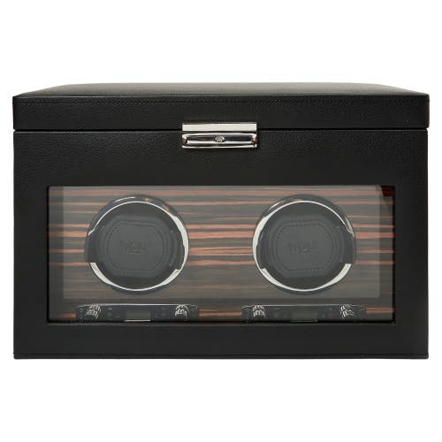 Wolf Roadster Double Watch Winder With Storage In Black