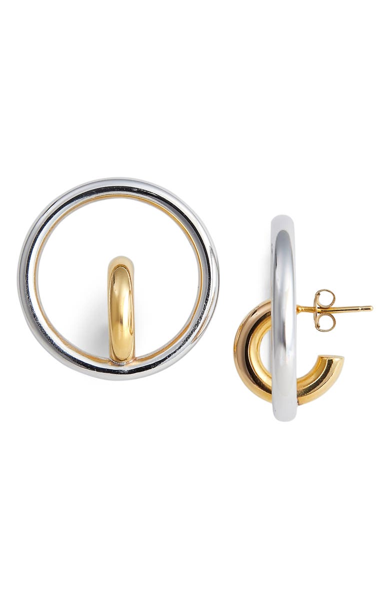 Charlotte Chesnais Saturn Blow Medium Hoop Earrings, Main, color, 