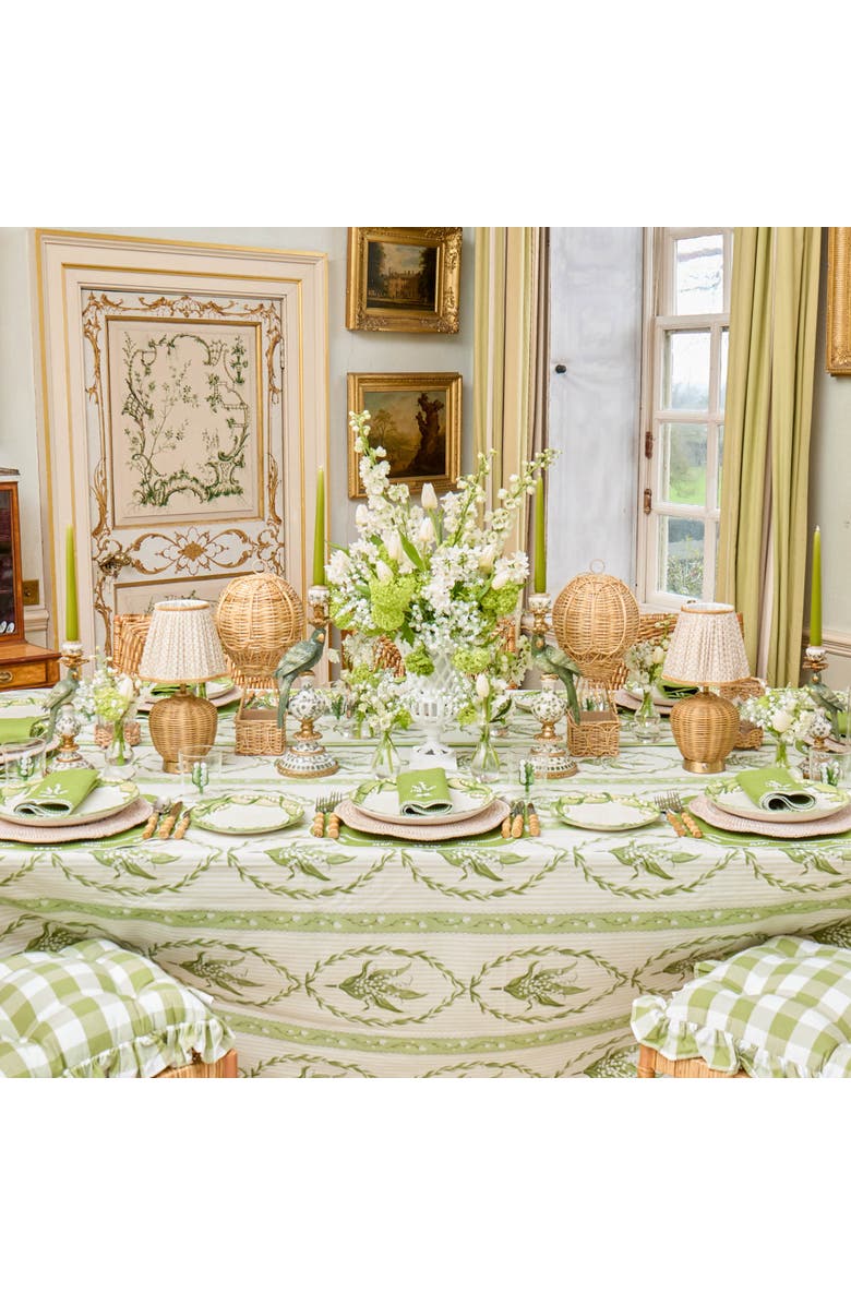 Mrs. Alice Lily of the Valley Glass Jug, Alternate, color, Green