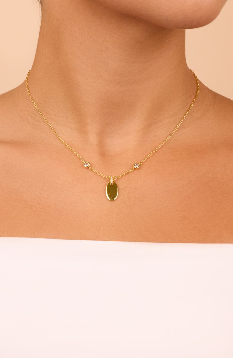 Sterling Forever Leota Pendant Necklace, Alternate, color, Gold