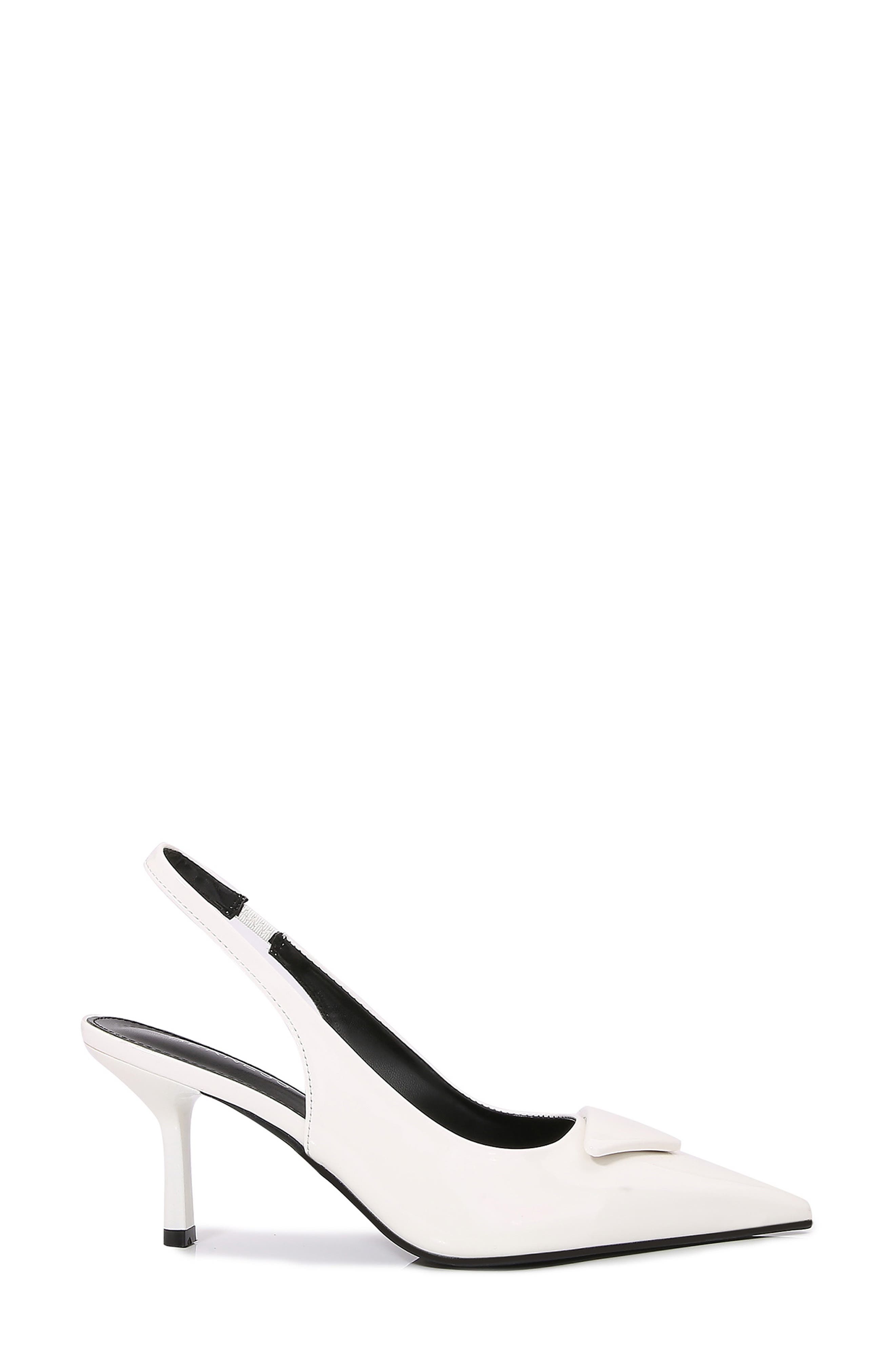 BERNESS Chevelle Pointed Toe Slingback Pump, Alternate, color, White