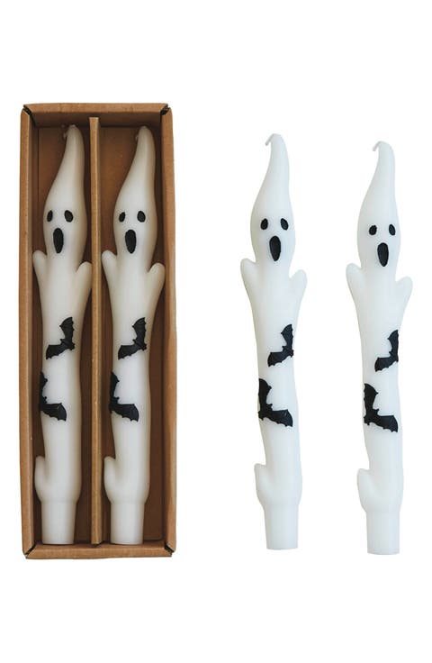 2-Pack Ghost Taper Candles