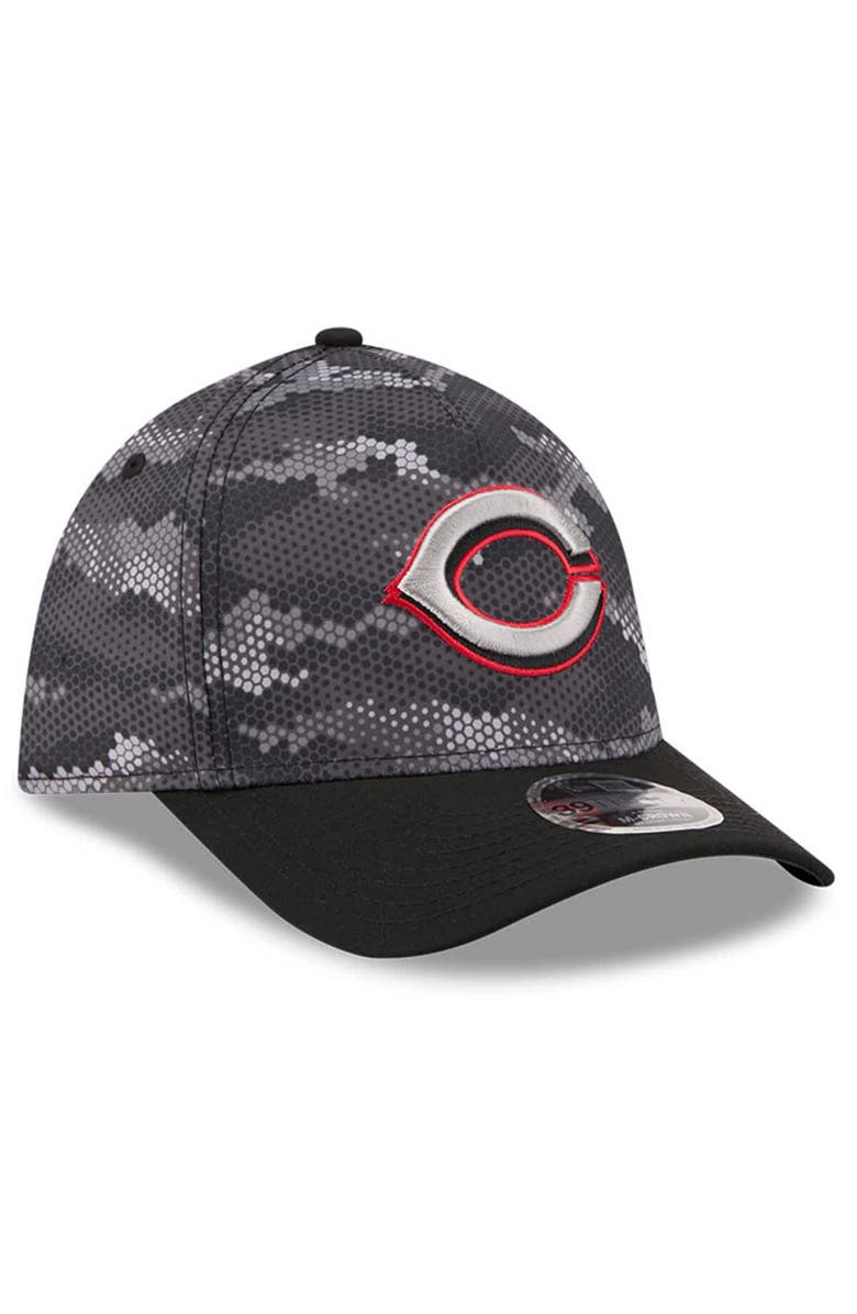 New Era Men's New Era Black Cincinnati Reds Camo 39THIRTY A-Frame Flex Hat, Alternate, color, Black