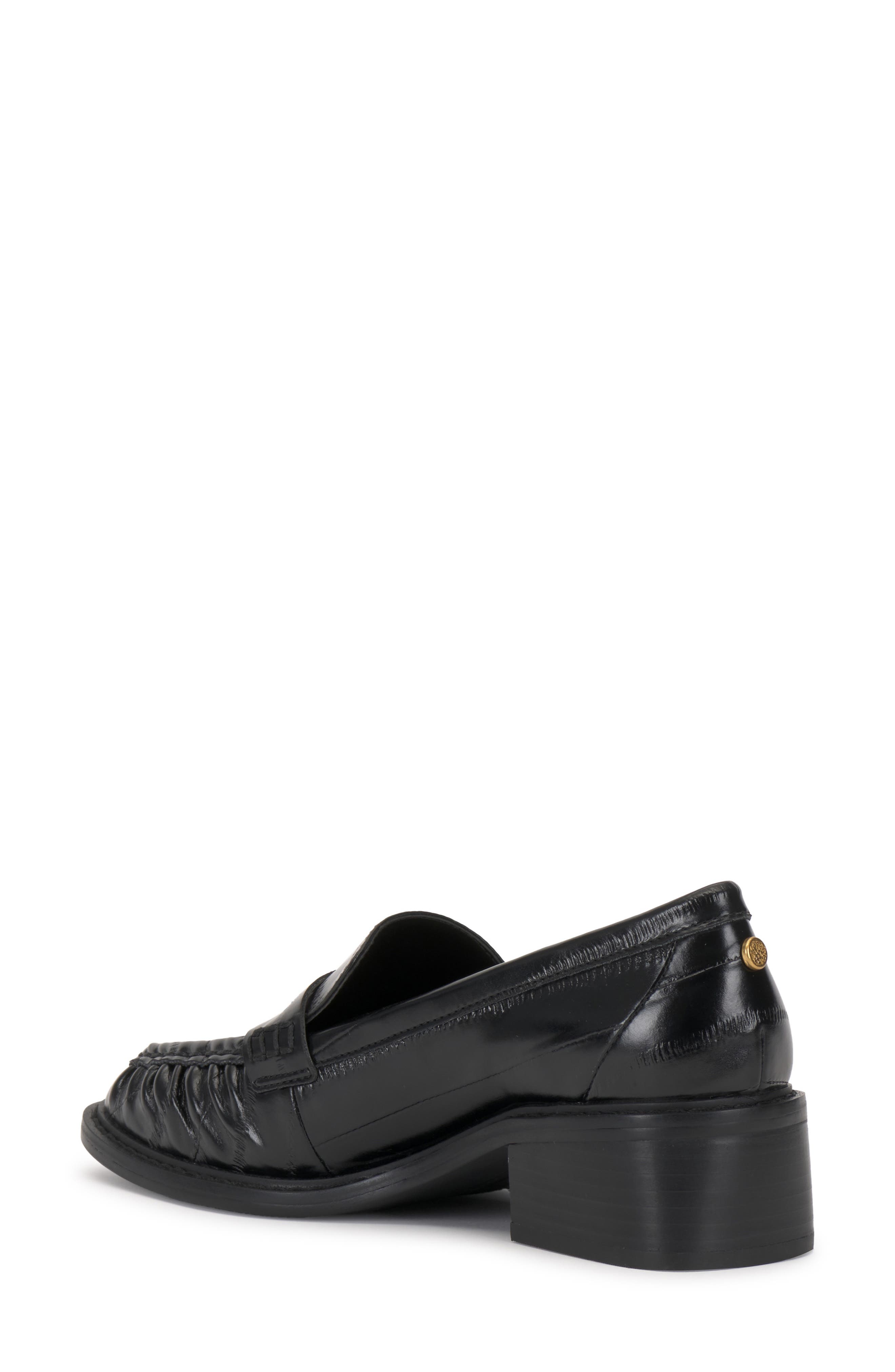 Eshnie Penny Loafer Pump, Alternate, color, BLACK