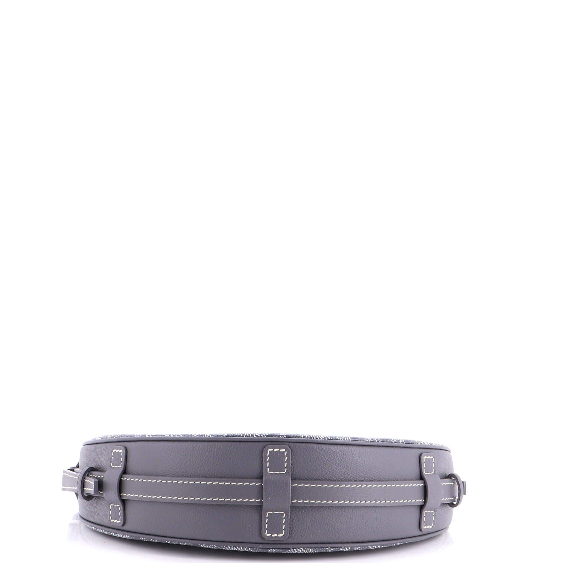 Hirondelle Shoulder Bag Coated Canvas and Leather, Alternate, color, Gray