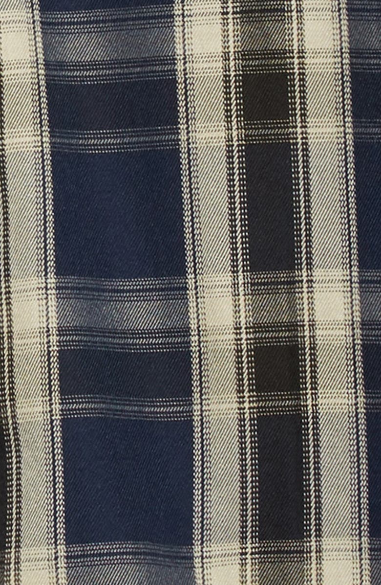Rhude Plaid Button-Up Twill Overshirt, Alternate, color, 