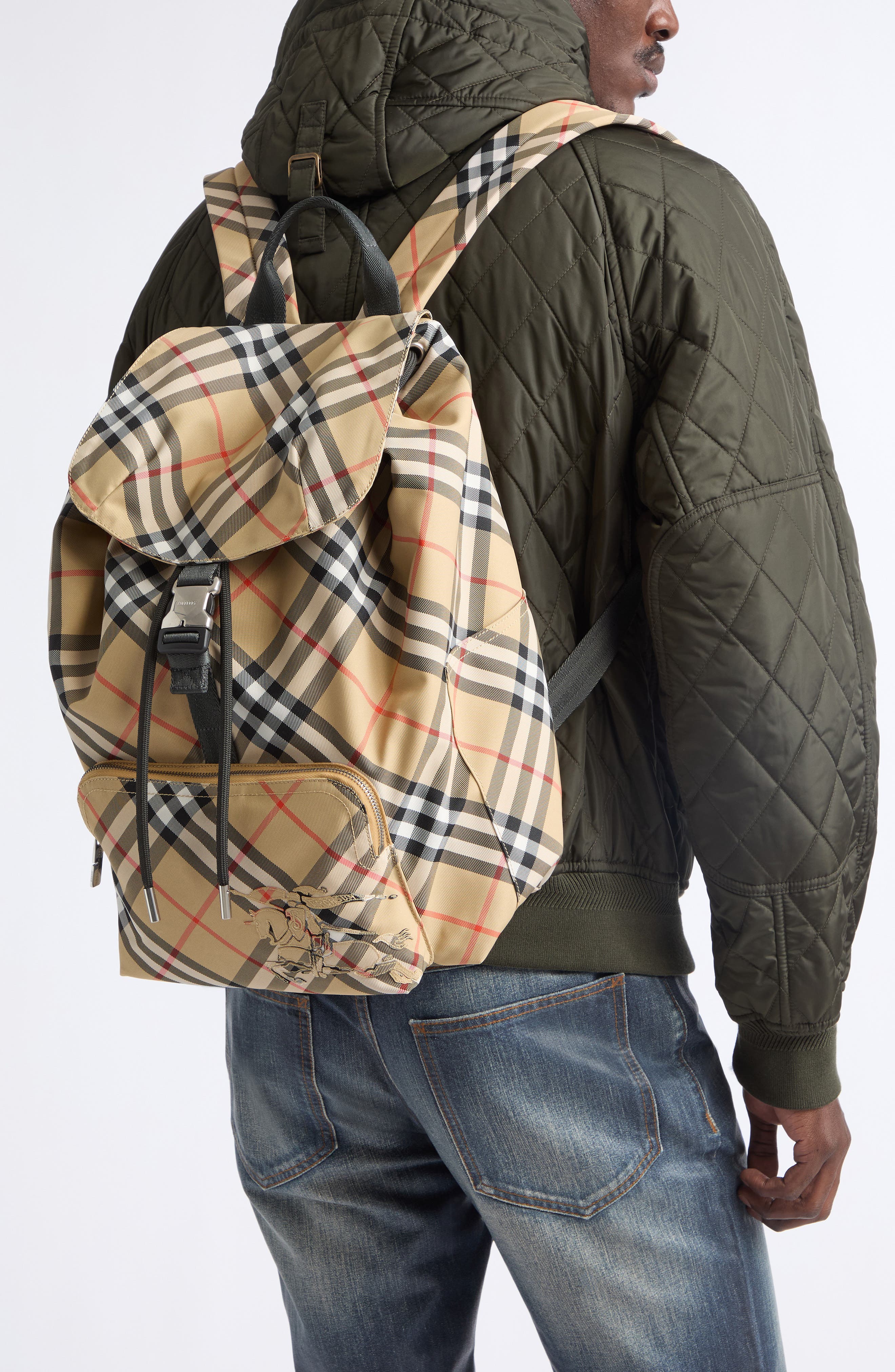 Classics Check Backpack, Alternate, color, SAND