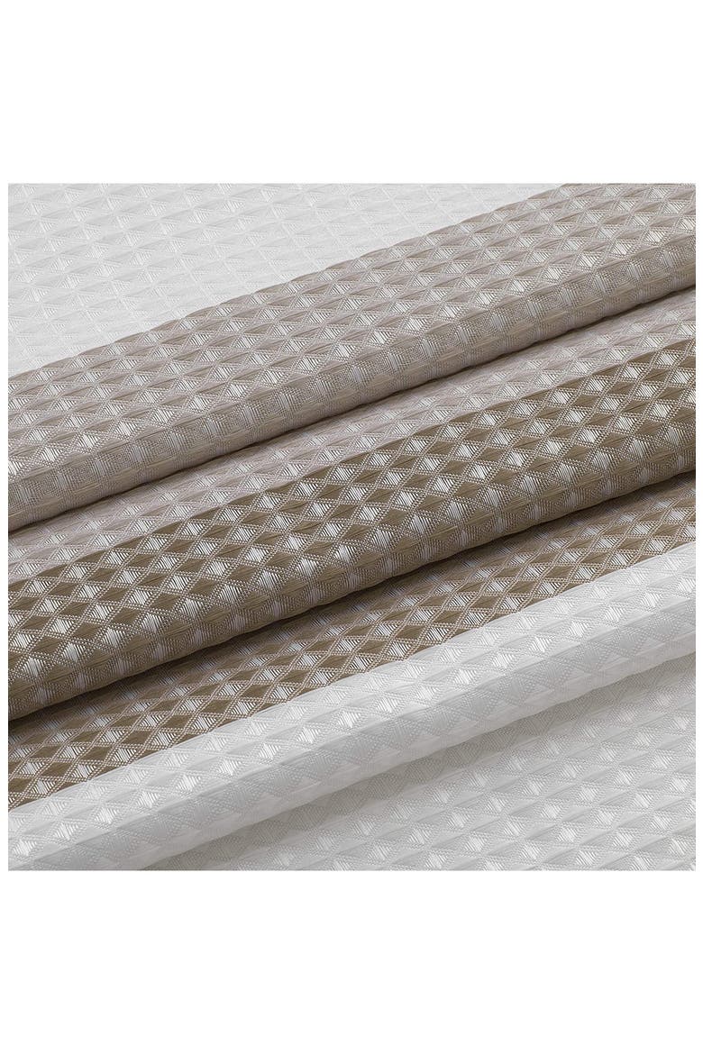 Shades Ombré Waffle Texture Shower Curtain, Alternate, color, TAUPE