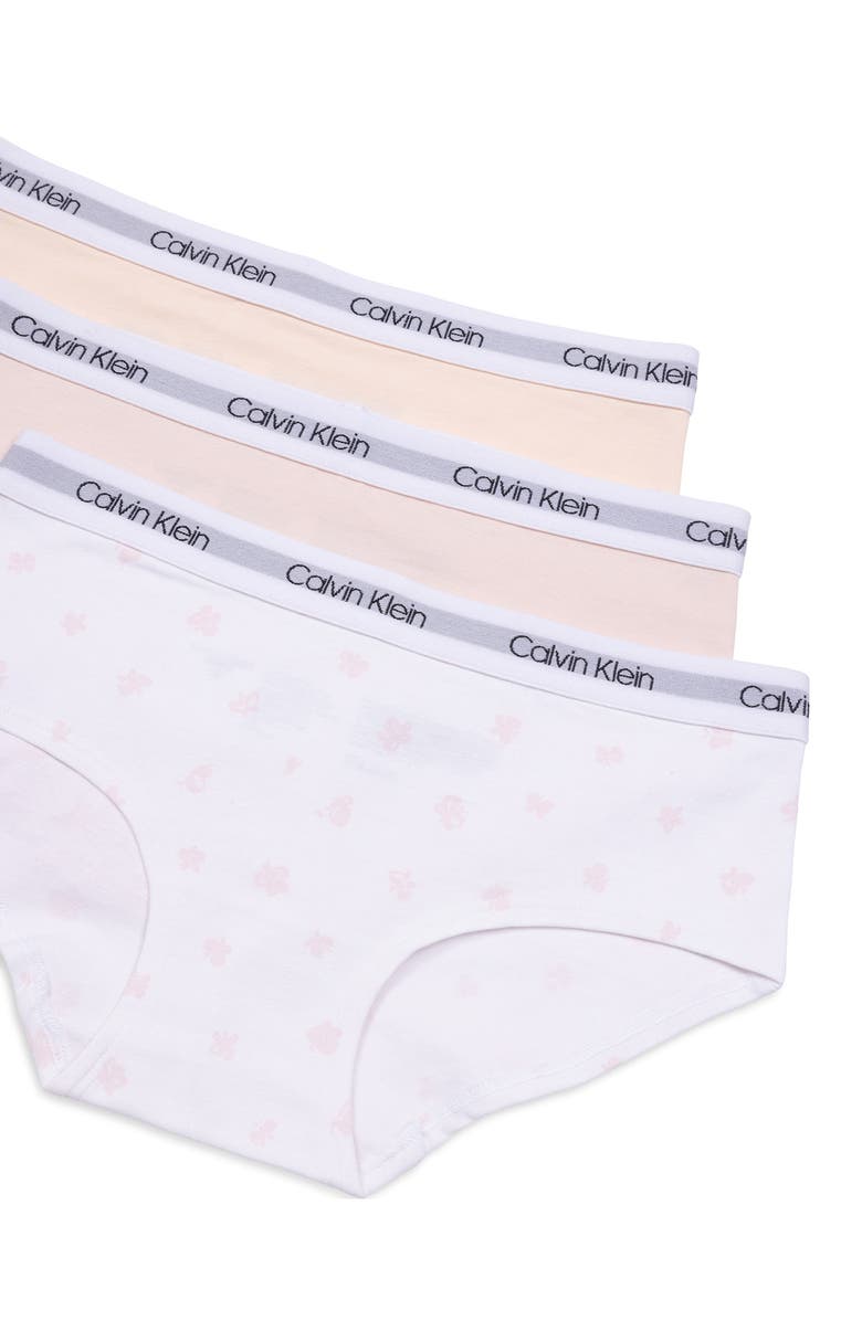 Calvin Klein Stretch Cotton Hipster Panties - Pack of 3, Alternate, color, Lgckgd/Sv/Gpk
