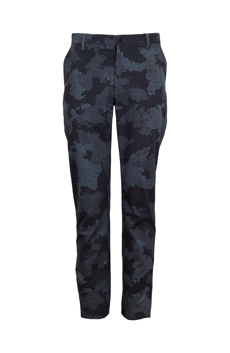 Lords of Harlech Caspian Stretch Cotton Chino Pant, Main, color, Camo Mosaic Coal