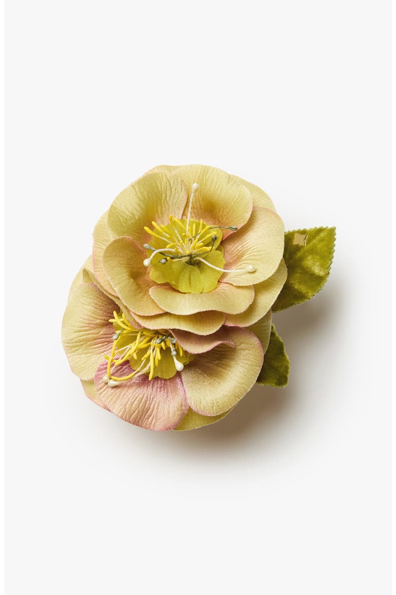 The Hellebore Floral Brooch, Main, color, Yellow