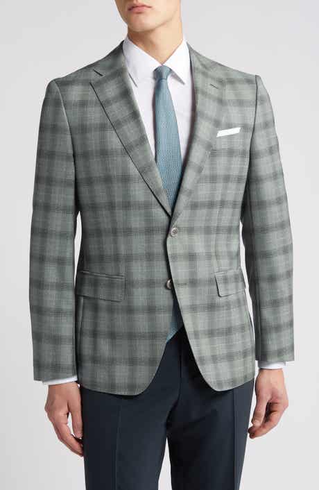 BOSS Hutson Plaid Virgin Wool Sport Coat