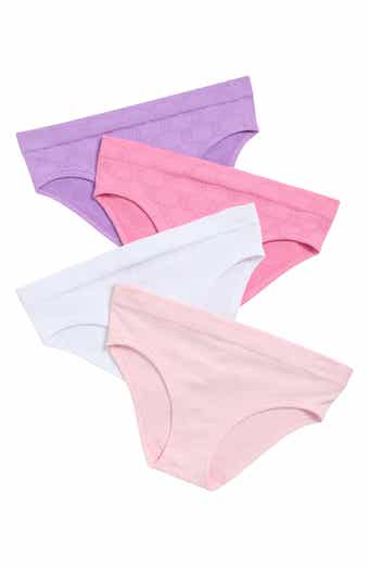 Juicy Couture Kids' Assorted 4-Pack Seamless Jacquard Briefs