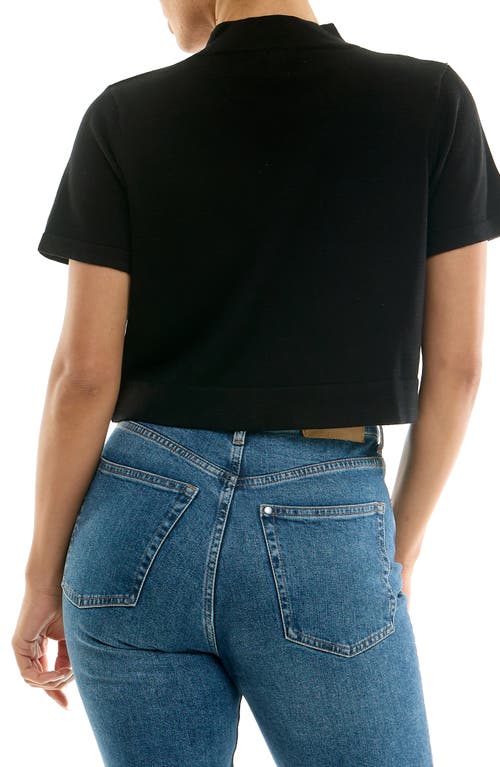 Nina Leonard Knit Bolero In Black