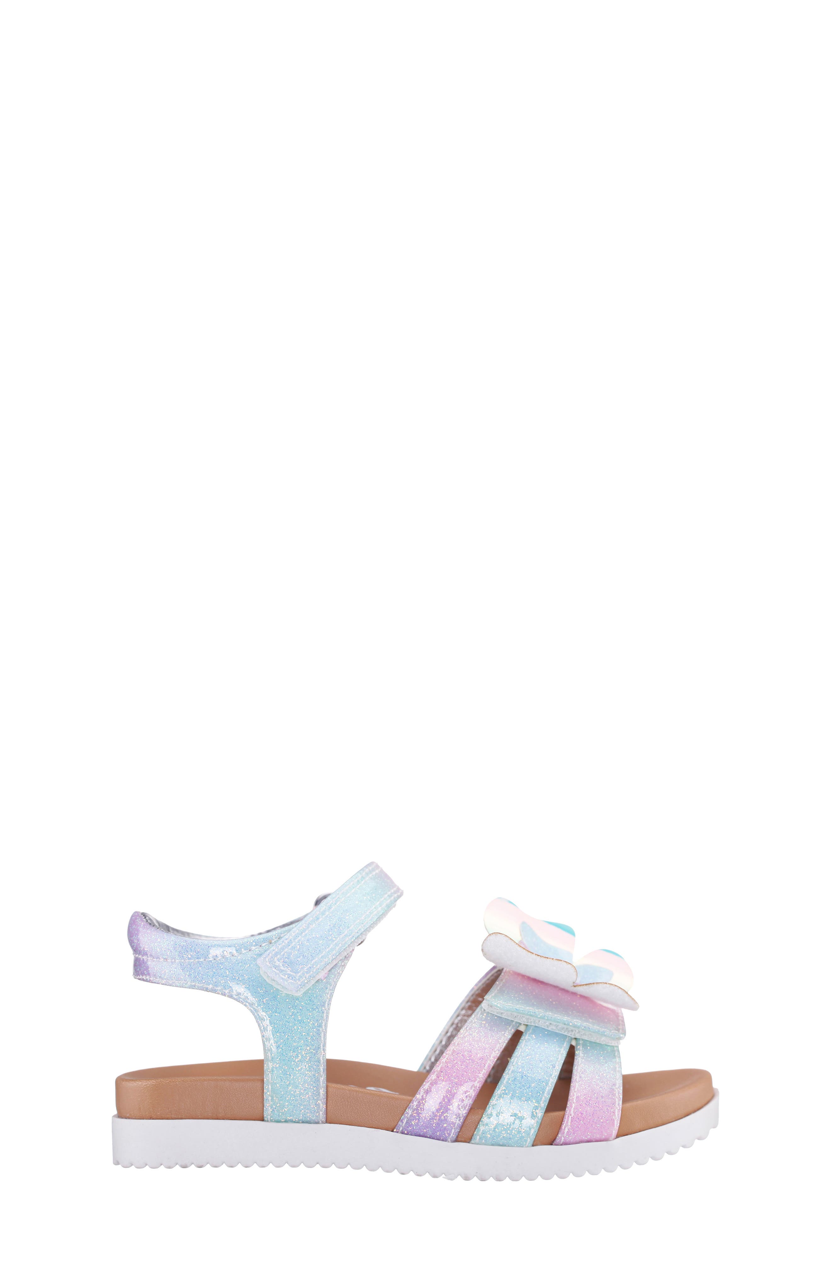 Nina Kids' Branty Slingback Sandal, Alternate, color, Pastel Multi Coated Glitted