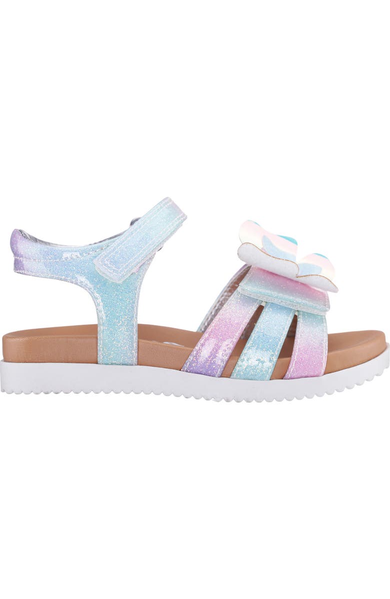 Nina Kids' Branty Slingback Sandal, Alternate, color, Pastel Multi Coated Glitted