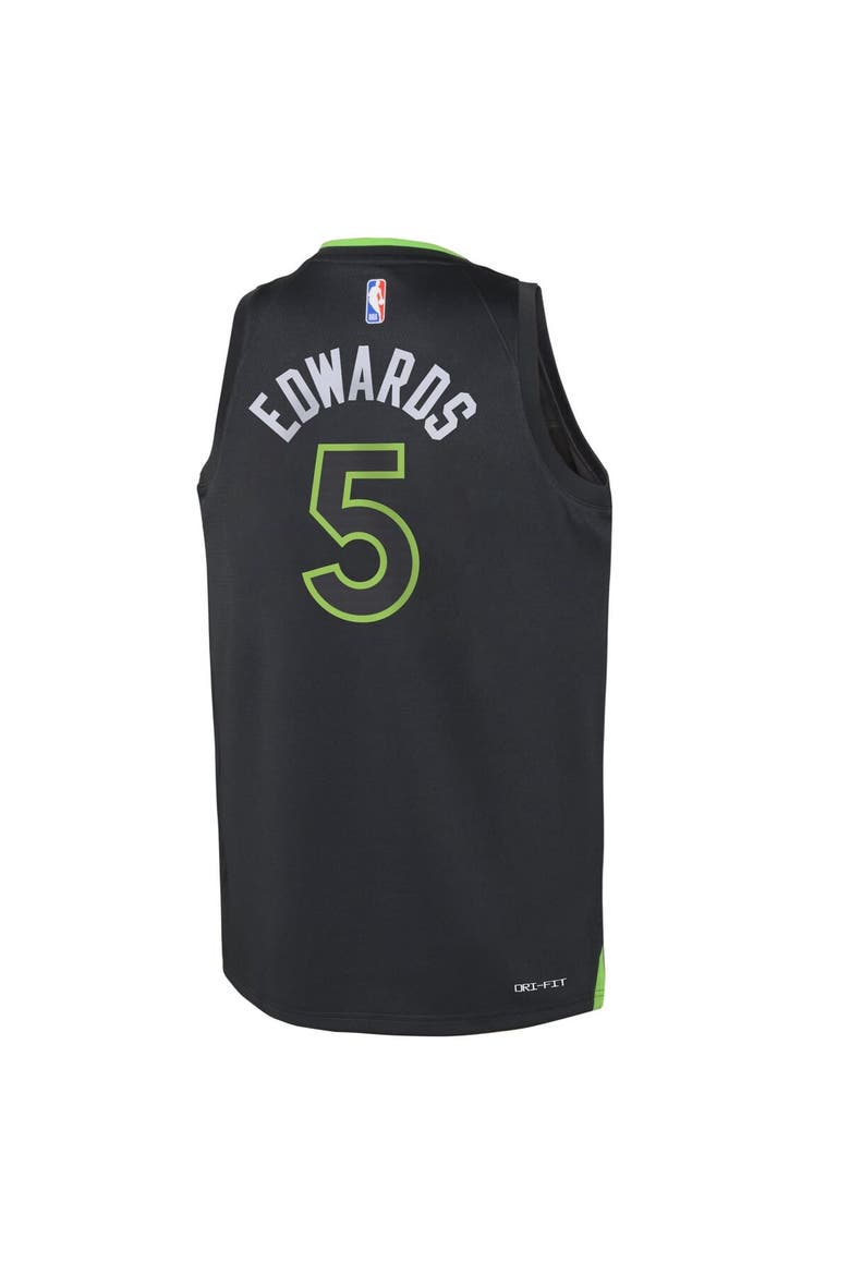 Youth Jordan Brand Anthony Edwards Black Minnesota Timberwolves Swingman Jersey - Statement Edition, Alternate, color, Black
