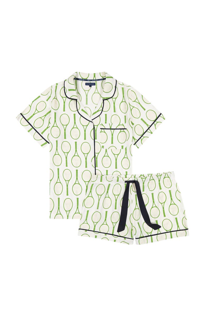 Katie Kime Tennis Time Shorts Set, Alternate, color, Green