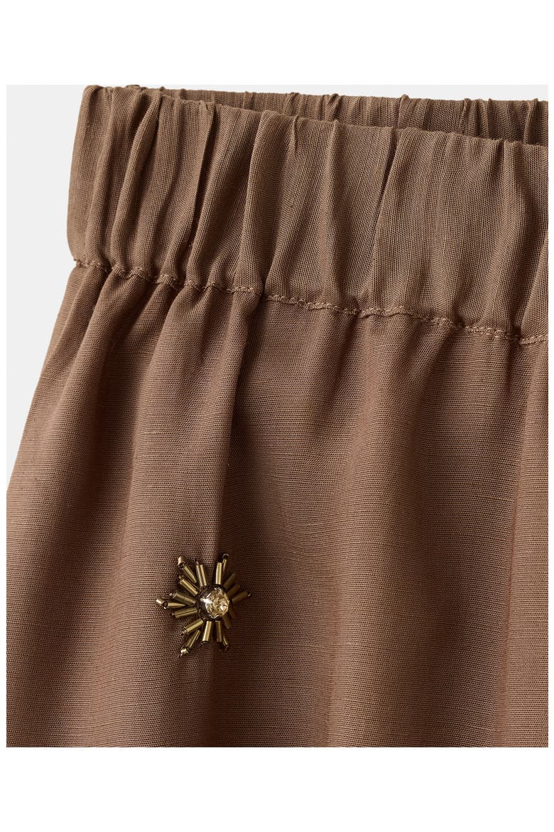Beaded Embroidered Balloon Pants, Alternate, color, BROWN