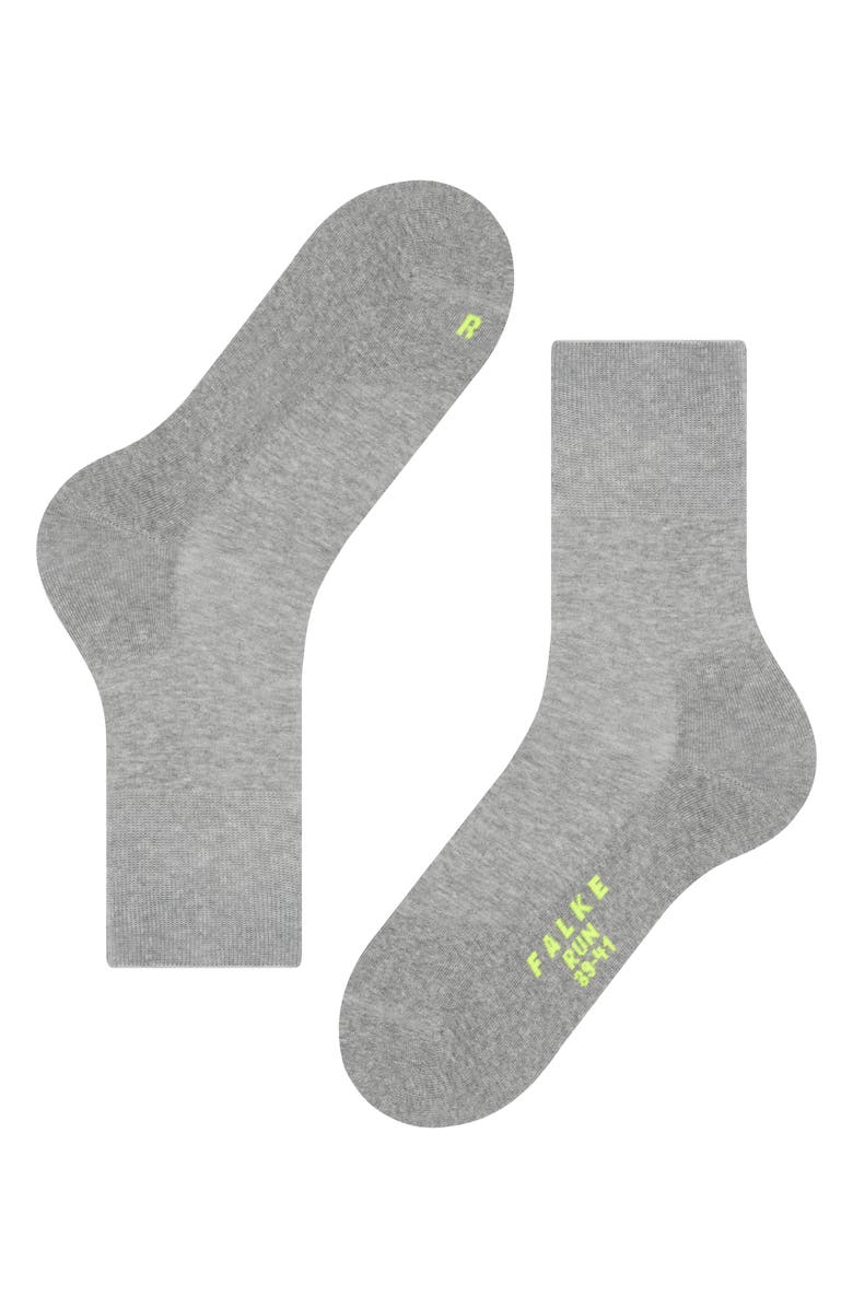 Falke Gender Inclusive Run Crew Socks, Alternate, color, Light Grey