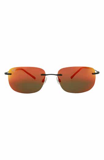 60mm Frameless Rectangle Sunglasses
