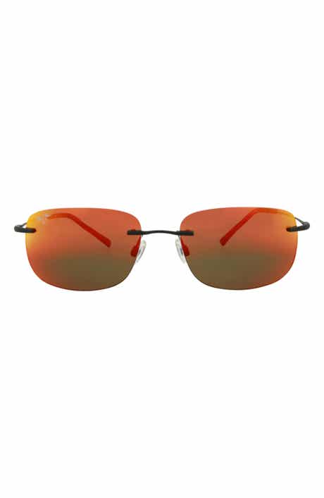 60mm Frameless Rectangle Sunglasses