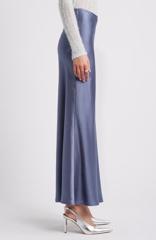 Open Edit Bias Cut Maxi Skirt In Grey Folkstone