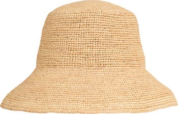 Marchen☆Combi anorak raffia bucket hat Helen Kaminski Floral Crocheted Retro Raffia Bucket Hat